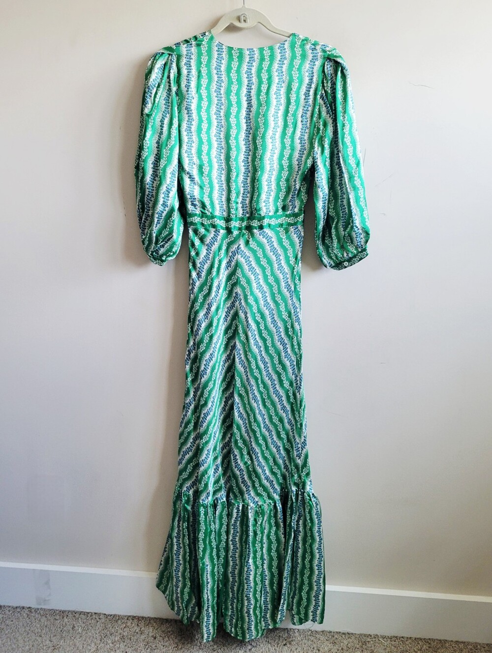 SANDRO Agnetta Floral Print Maxi Dress in Green - Picture 7 of 13